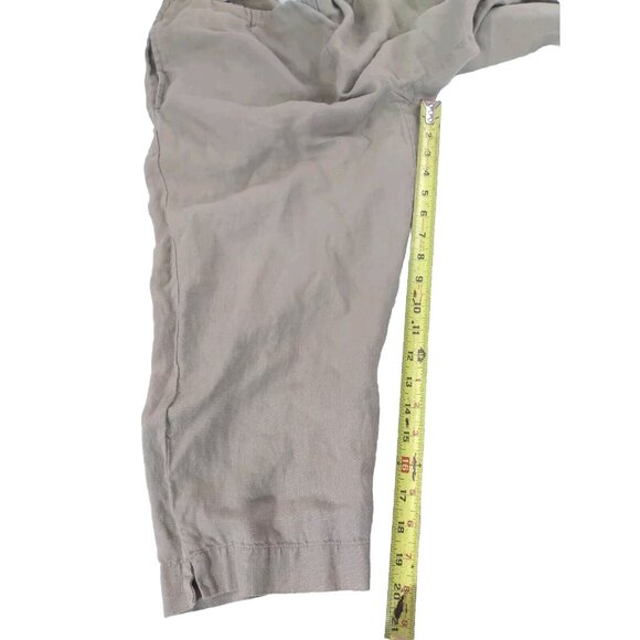 J. Jill, Pure Jill Slim Crops Linen Beige Pants  Women's Petite Medium - Picture 8 of 13